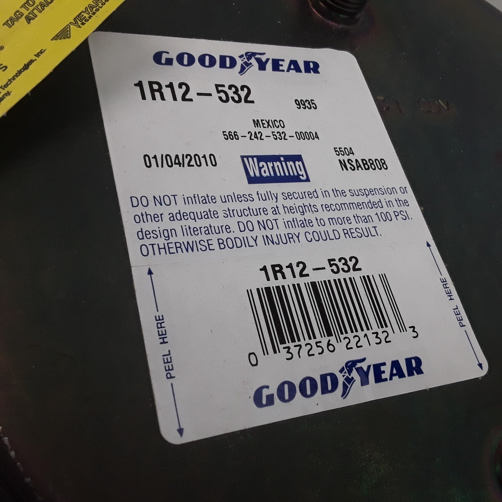 Goodyear 1R12-532 Cushion Rolling Lobe Air Springs High Performance Heavy Duty