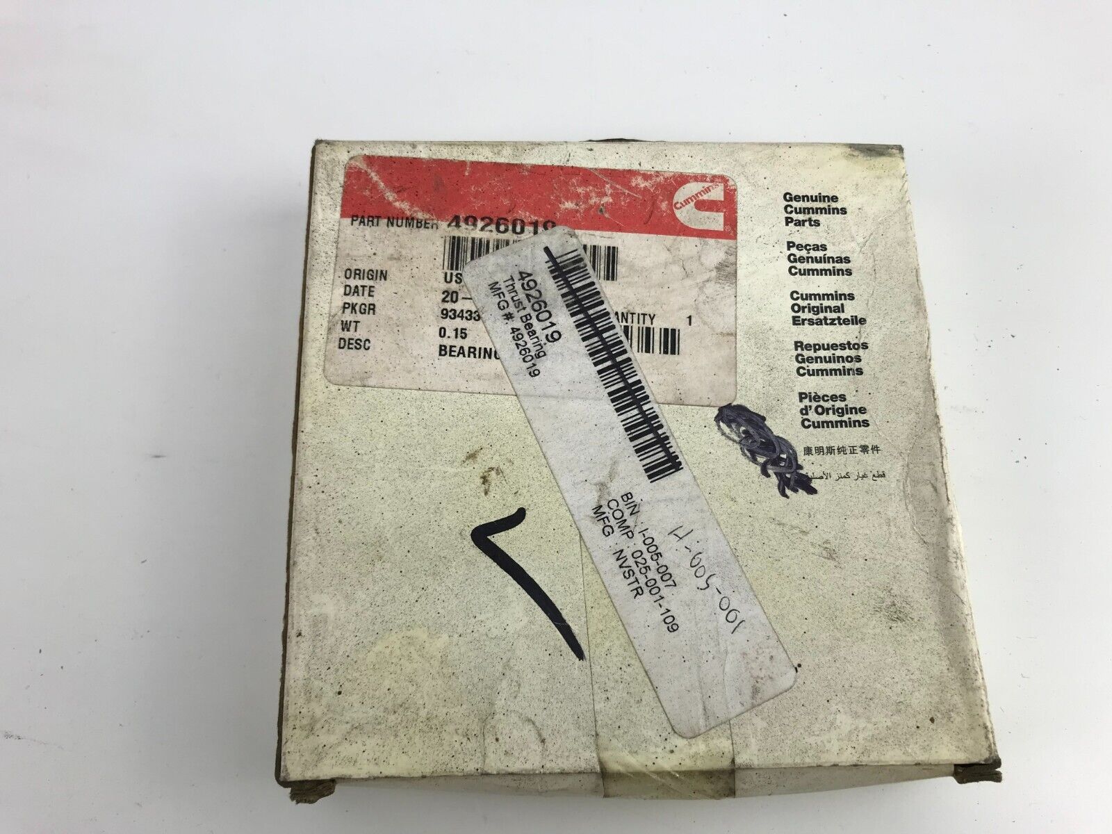 GENUINE OEM Cummins 4926019 Thrust Bearing ISM M11 FAST SHIPPING - HotCarParts