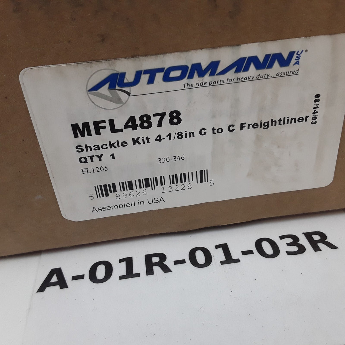 Automann MFL4878 Shackle Kit 4-1/8in Center to Center For Freightliner Trucks