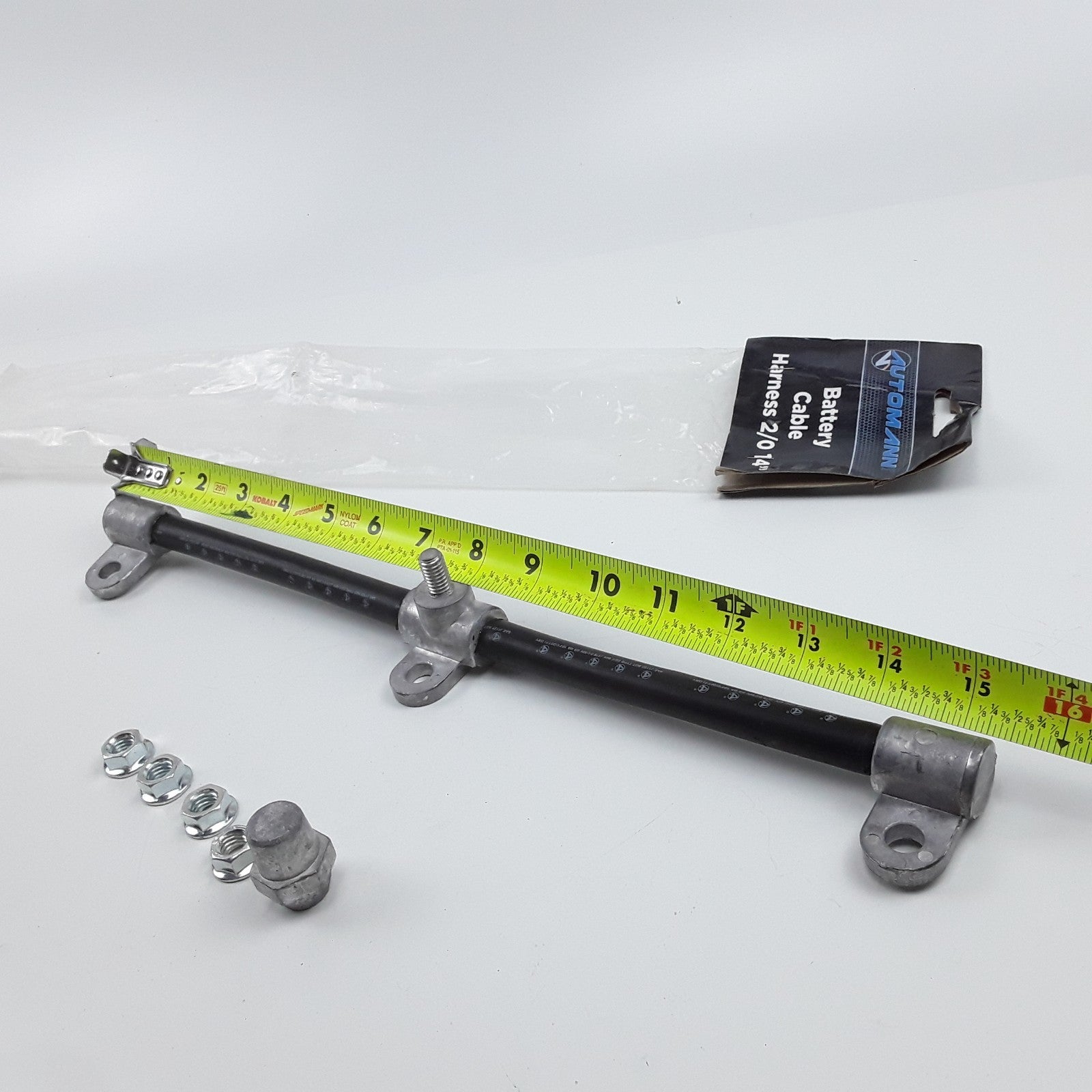 Automann 178.2014BK - Cable Batt Harness 2/0 14 In. Black Heavy Duty Performance