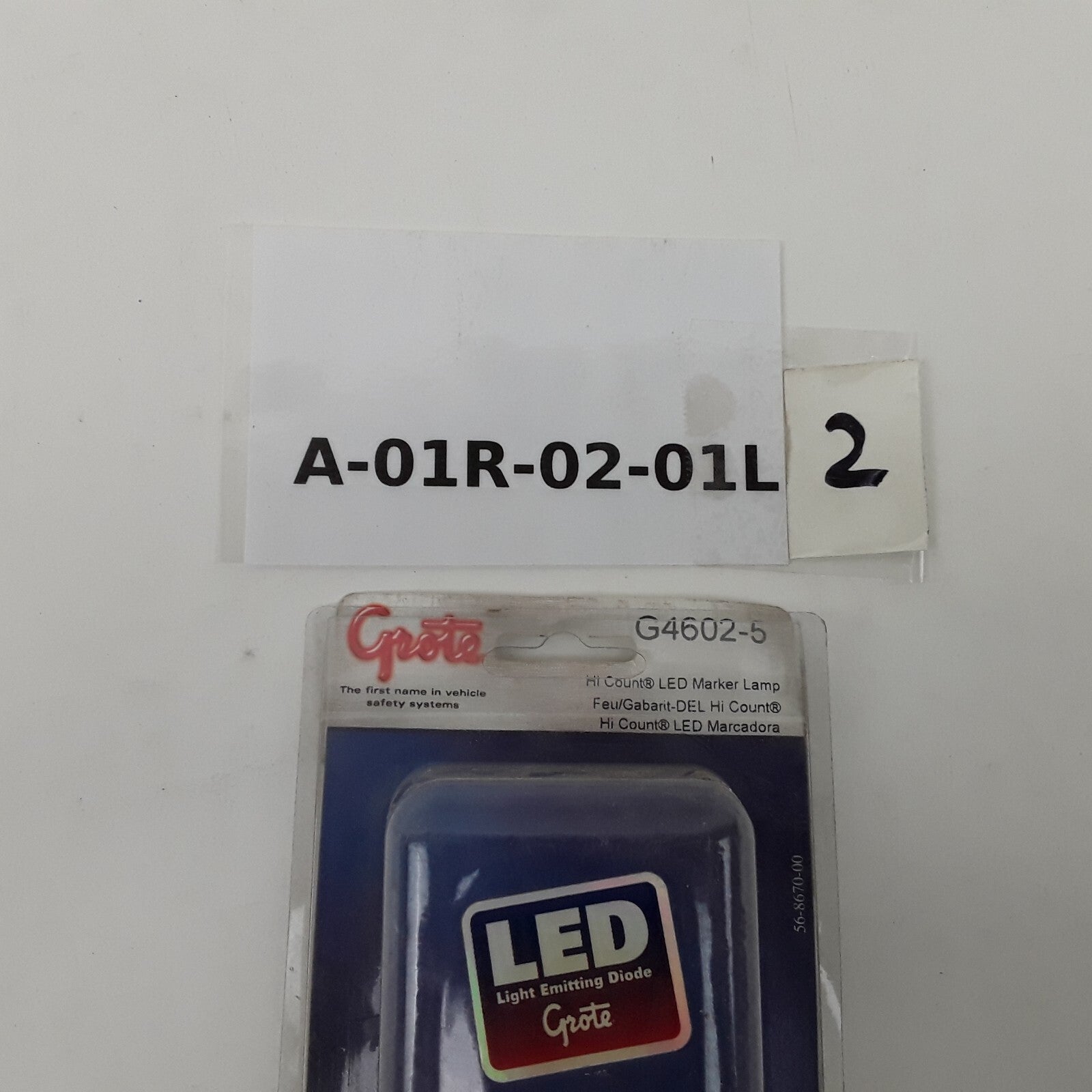 Grote G46025 Side Marker Light Assembly Red LED Scalp Lens Rectangular 12V