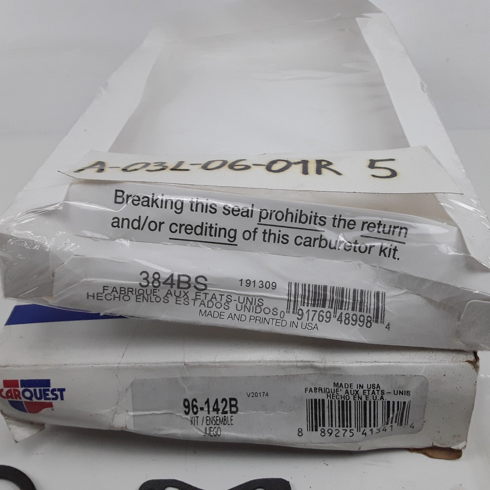 Carquest 96-142B Carburetor Repair Kit Fits Chevrolet GMC Jeep Pontiac 1966-1971