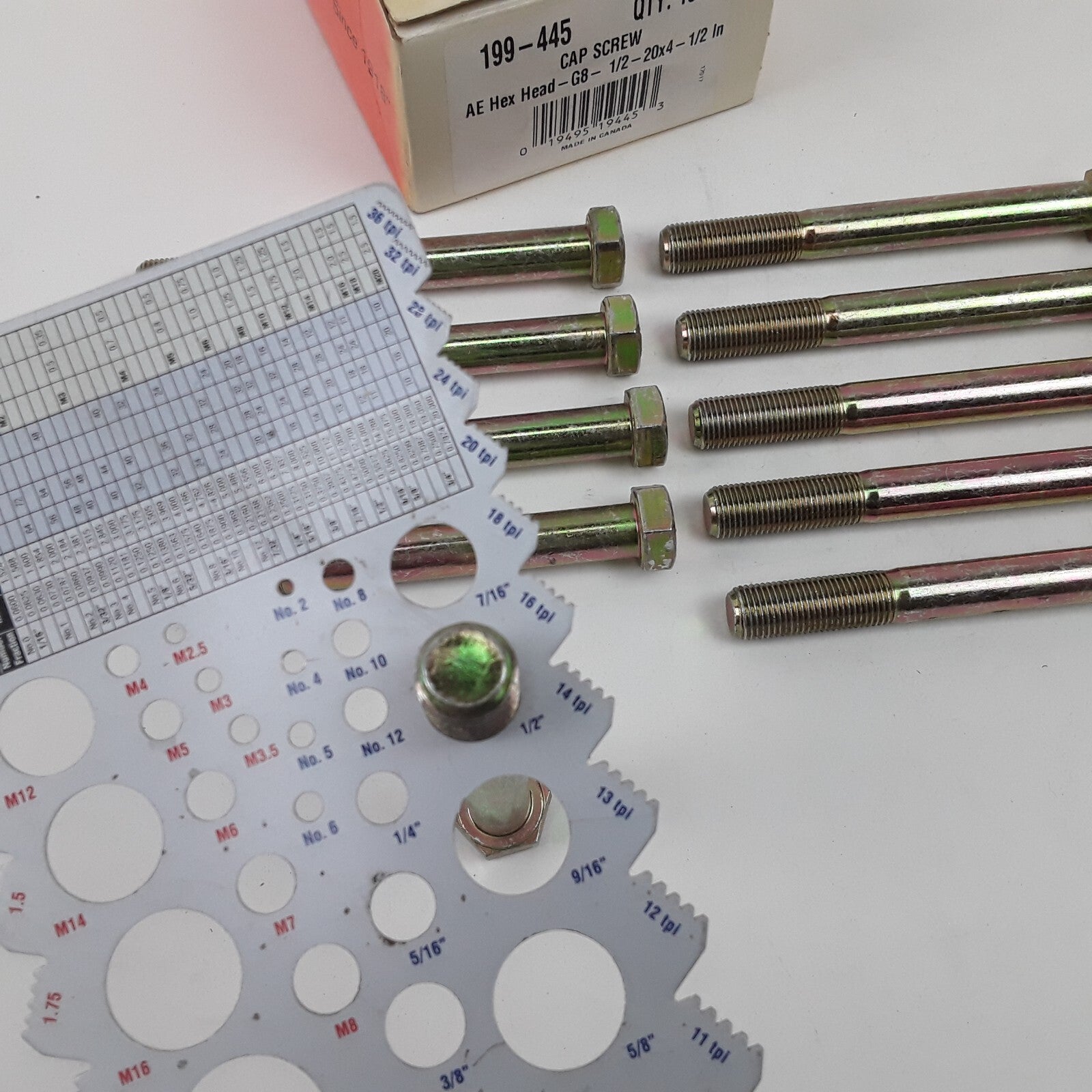 10 pcs Multipurpose Car Truck Bolt Cap Screw-Hex Head-Grade 8- 1/2-20 x 4-1/2 In