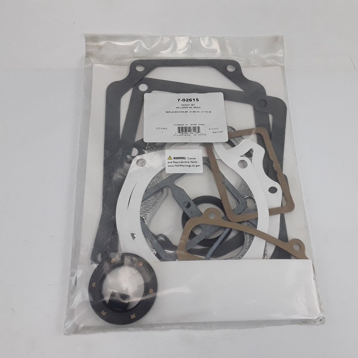 Prime Line 7-02615 Engine Gasket & Seal Set Replaces Kohler 47-755-08, 47-004-01