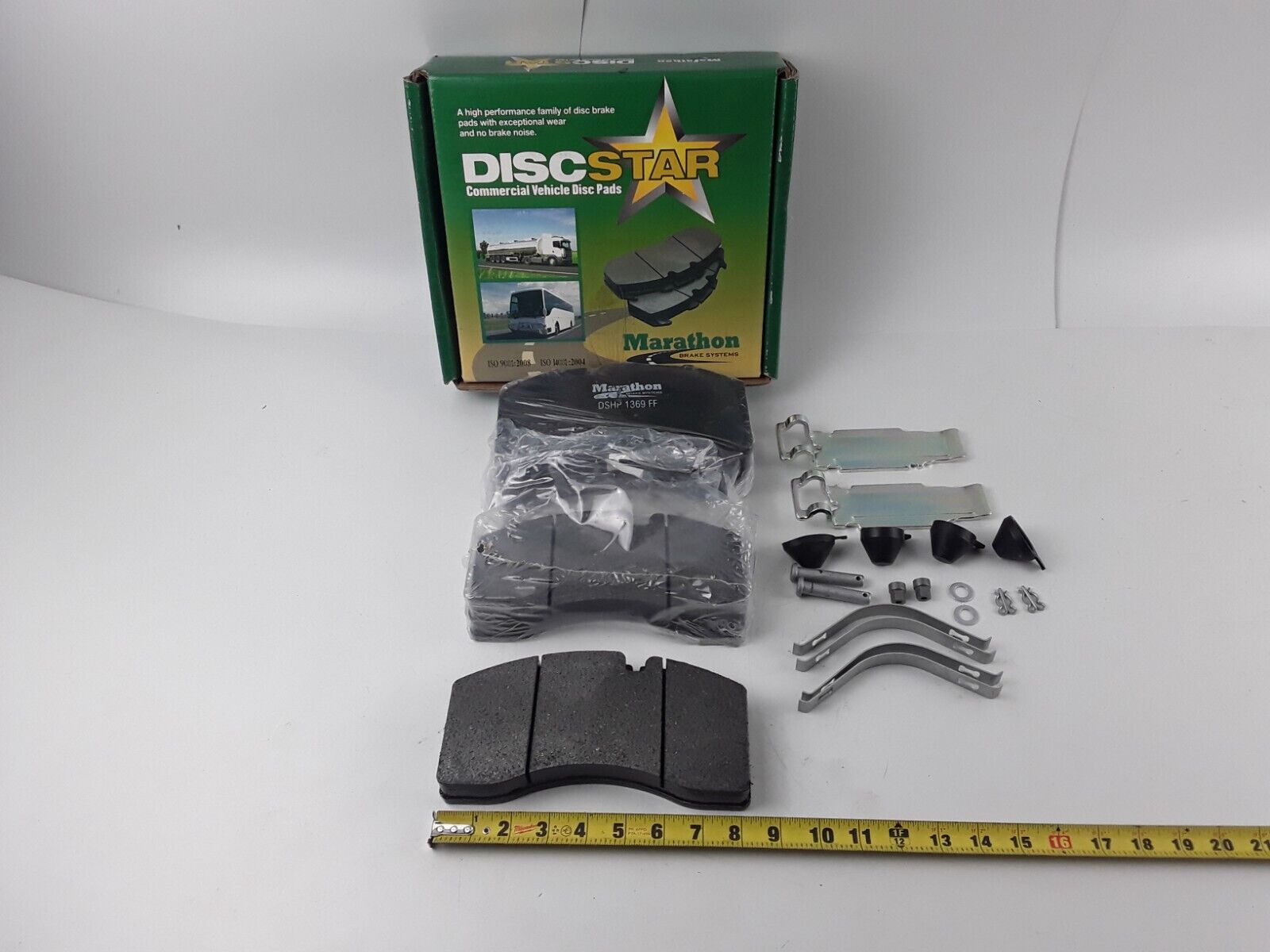 Marathon DiscStar DSHP 1369 Air Disc Brake Pad Complete Hardware Kit K070796 - HotCarParts