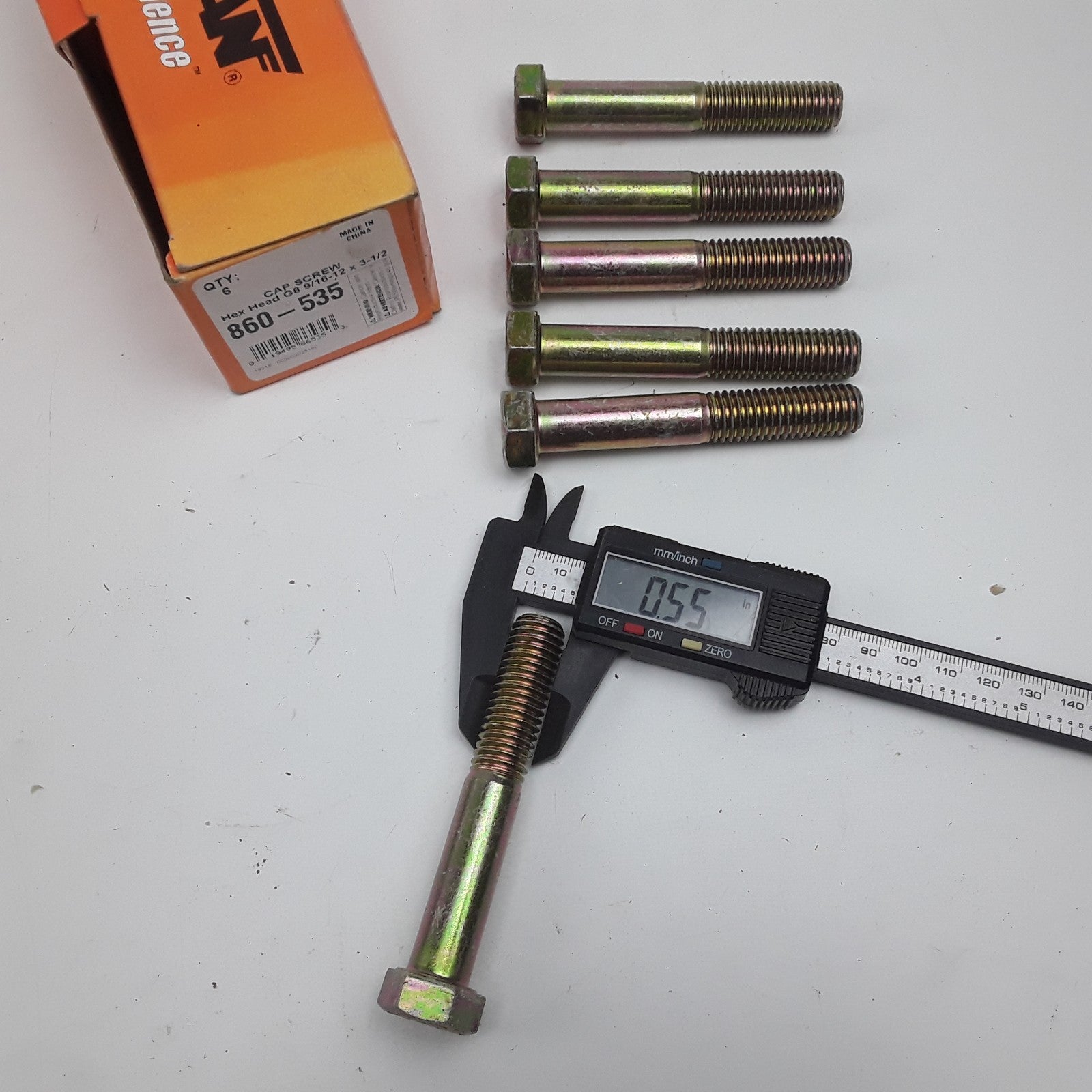 Dorman 860-535 Cap Screw-Hex Steel Head-Grade 8- 9/16-12 x 3-1/2 in Set of 6