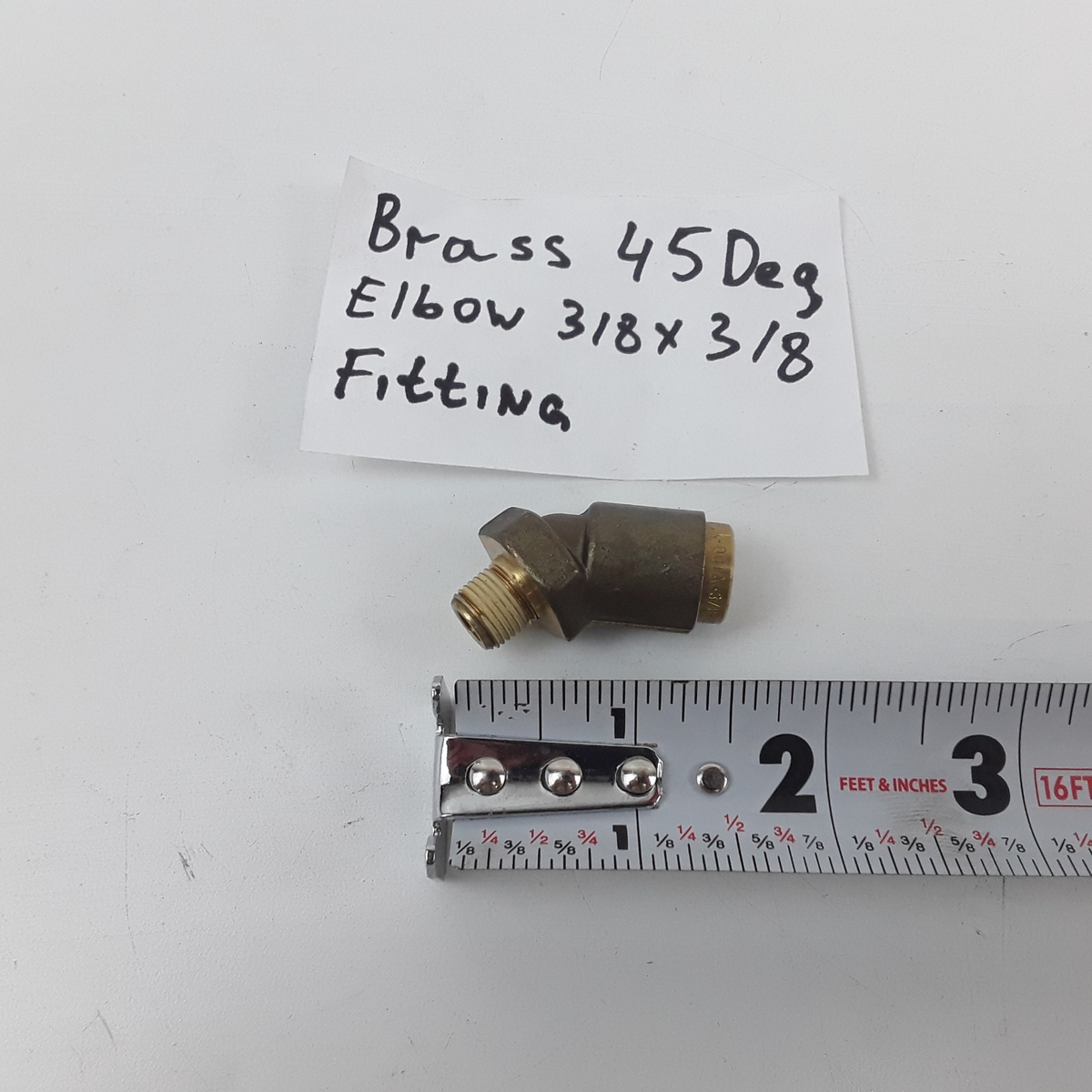 45° Brass Push-to-Connect (PTC) Male 3/8 Elbow Fitting For Mack & Volvo Truck