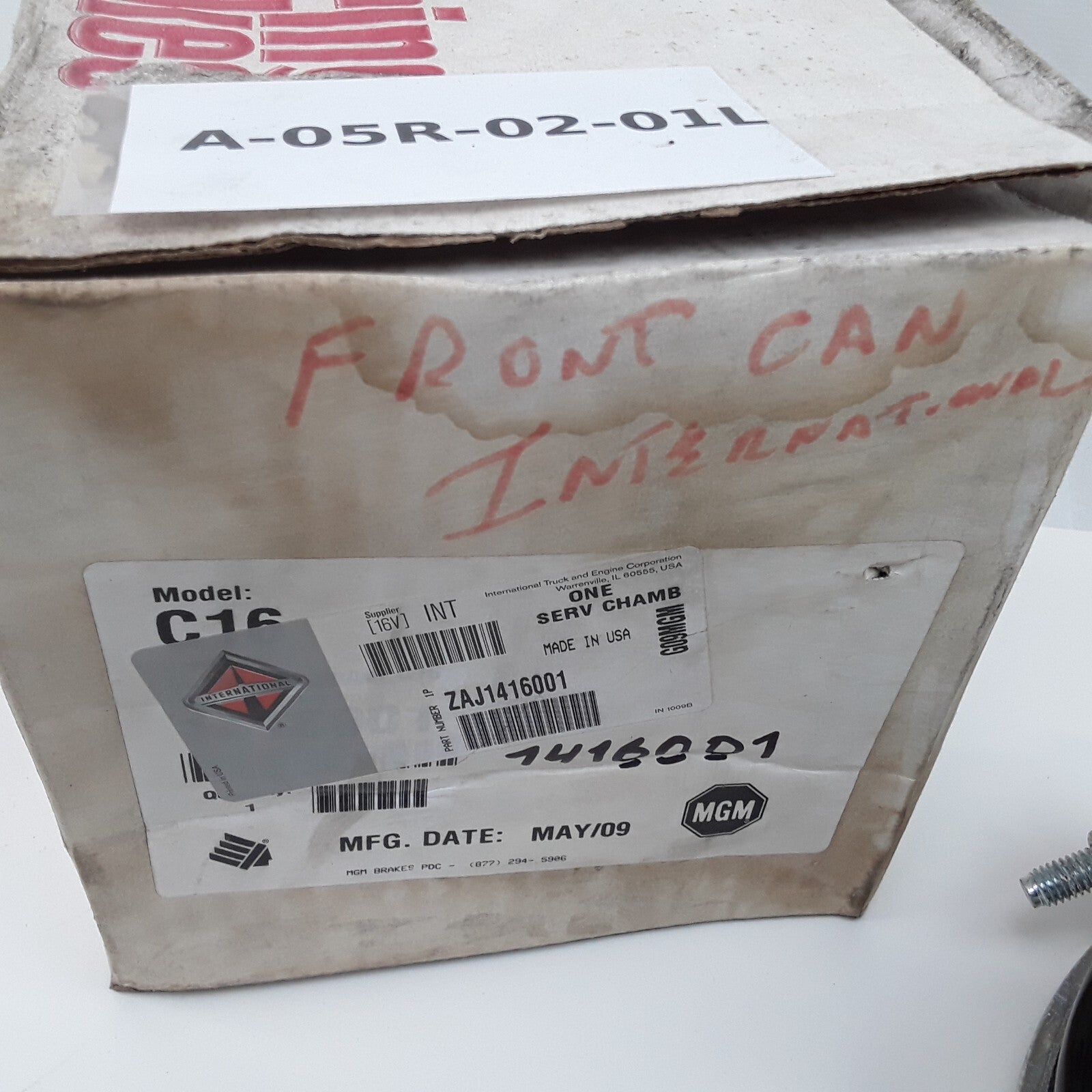 MGM 1416001 Air Brake Chamber - 1416 Series, 2.25" Stroke, Size 16 Model C16