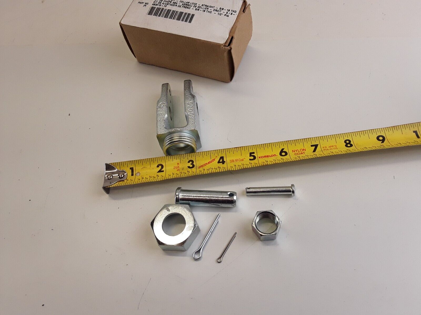 GUNITE AS3016-10 - KIT-CLEVIS 5/8-18 CLR LCK 1/2" Pin Slack Adjuster Clevis Kit - HotCarParts