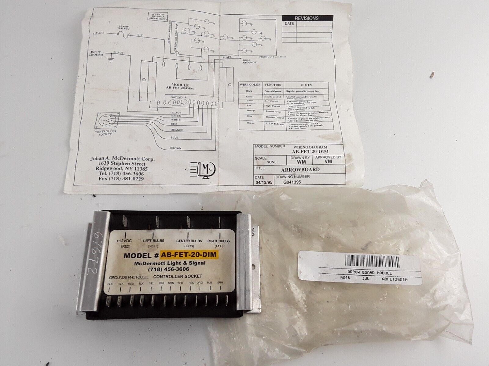 ARROW BOARD MODULE MODEL# AB-FET-20-DIM ABFET20DIM FAST FREE SHIPPING - HotCarParts