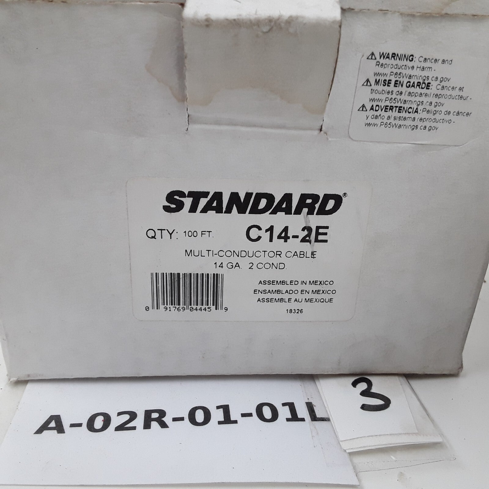 Standard Ignition C14-2E 100 Feet Multi-Conductor Cable Black 2 Cond 14GA