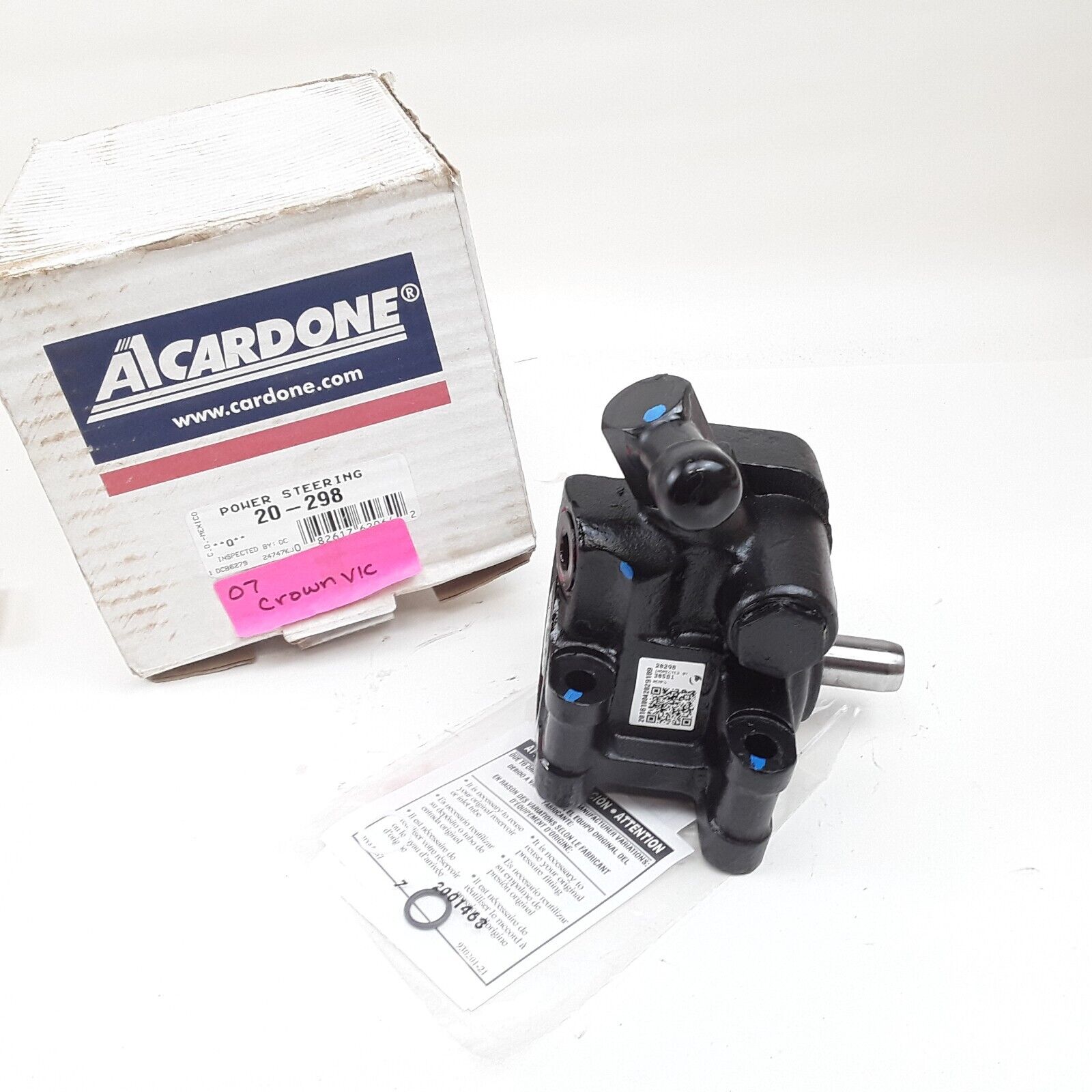 Cardone 20-298 Power Steering Pump Reman For 2004-2007 Ford Crown Victoria