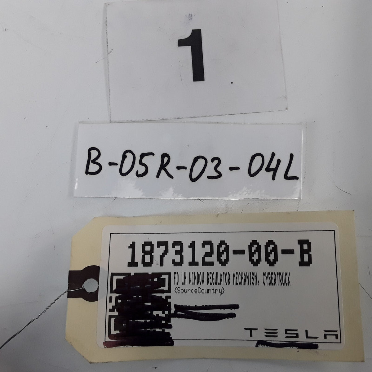 1873120-00-B Front Left Window Regulator For Tesla Cybertruck Genuine OEM New