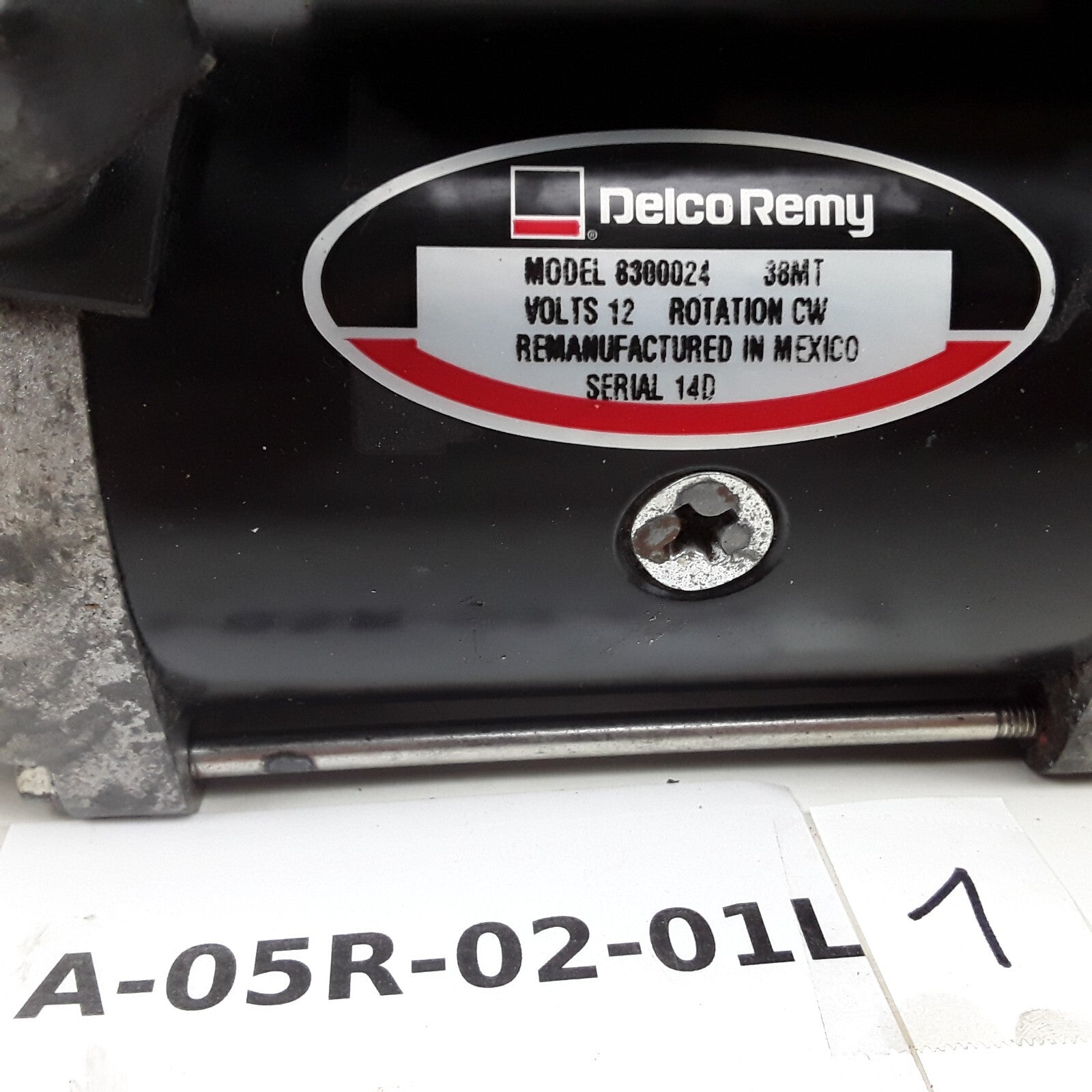 Delco Remy 8300024 Starter Motor 38MT Model, 12V, 10 Tooth, SAE 1 , Clockwise