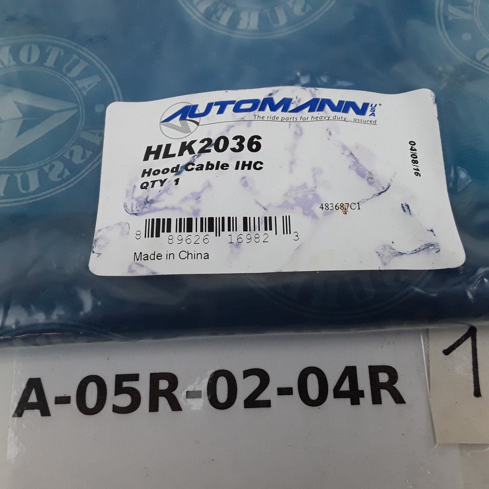 Hood Cable For International 1824 1955 1754 1854 IC Corporation 3800 (1982-2004)