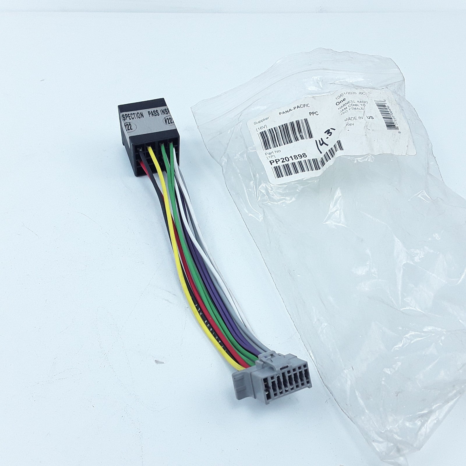 Harness-Radio Jam Connector to ISO Female Wiring For Panasonic CQC1100