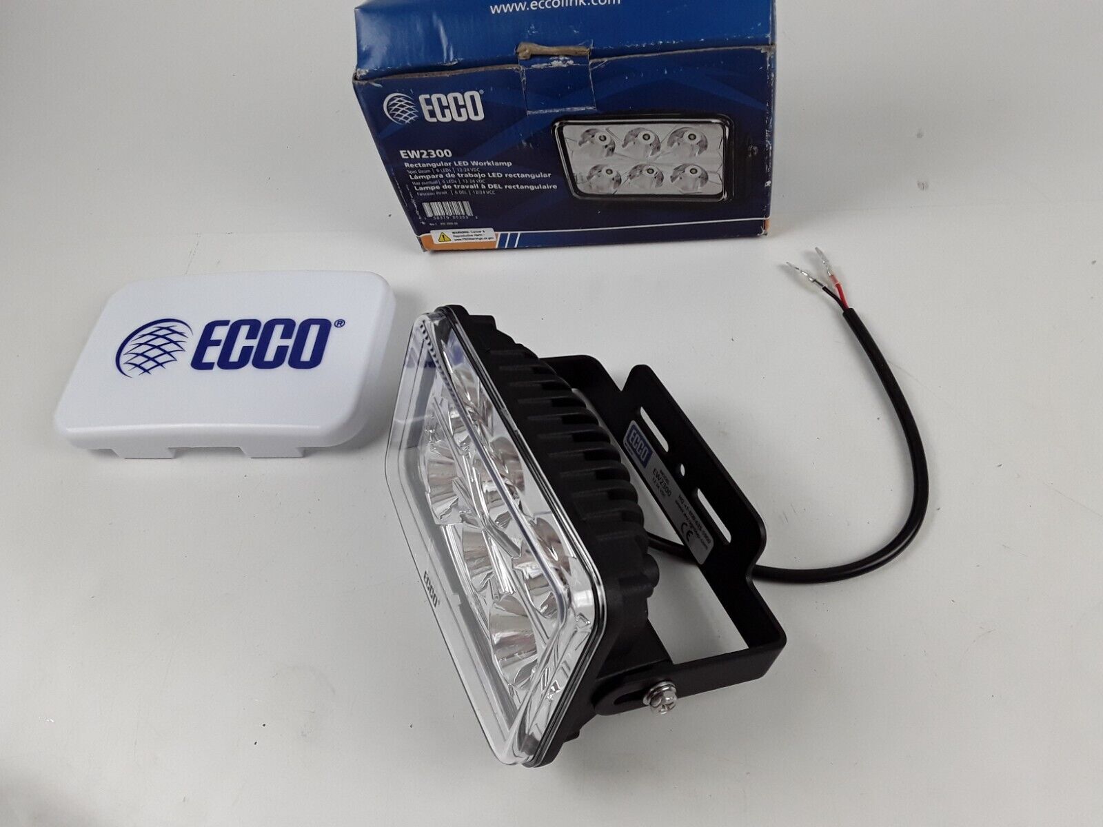 Ecco Ew2300 Spot Light Led 2-1/2" Depth 4-13/64" H Rectangular Worklamp Beam - HotCarParts