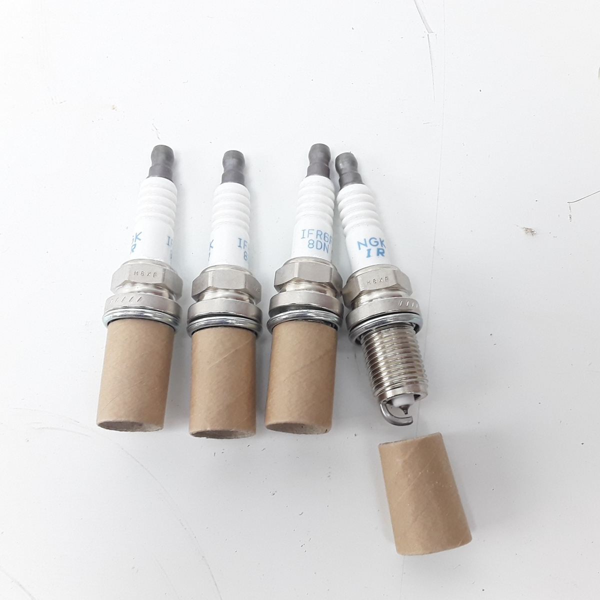 4 pcs NGK IFR6F8DN Laser Iridium Spark Plug 14mm Thread 19mm Reach 16mm Hex