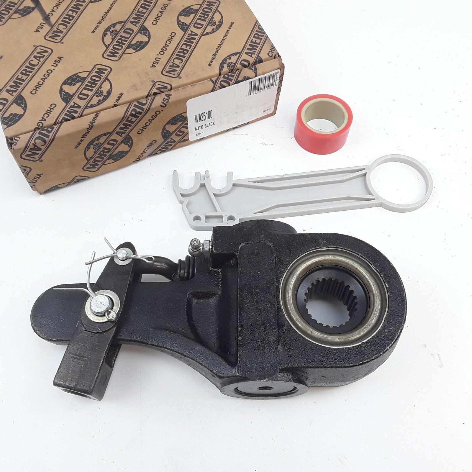 World American WA25100 Automatic Slack Adjuster 1-1/4"-10 Spline, 5.5" Arm A
