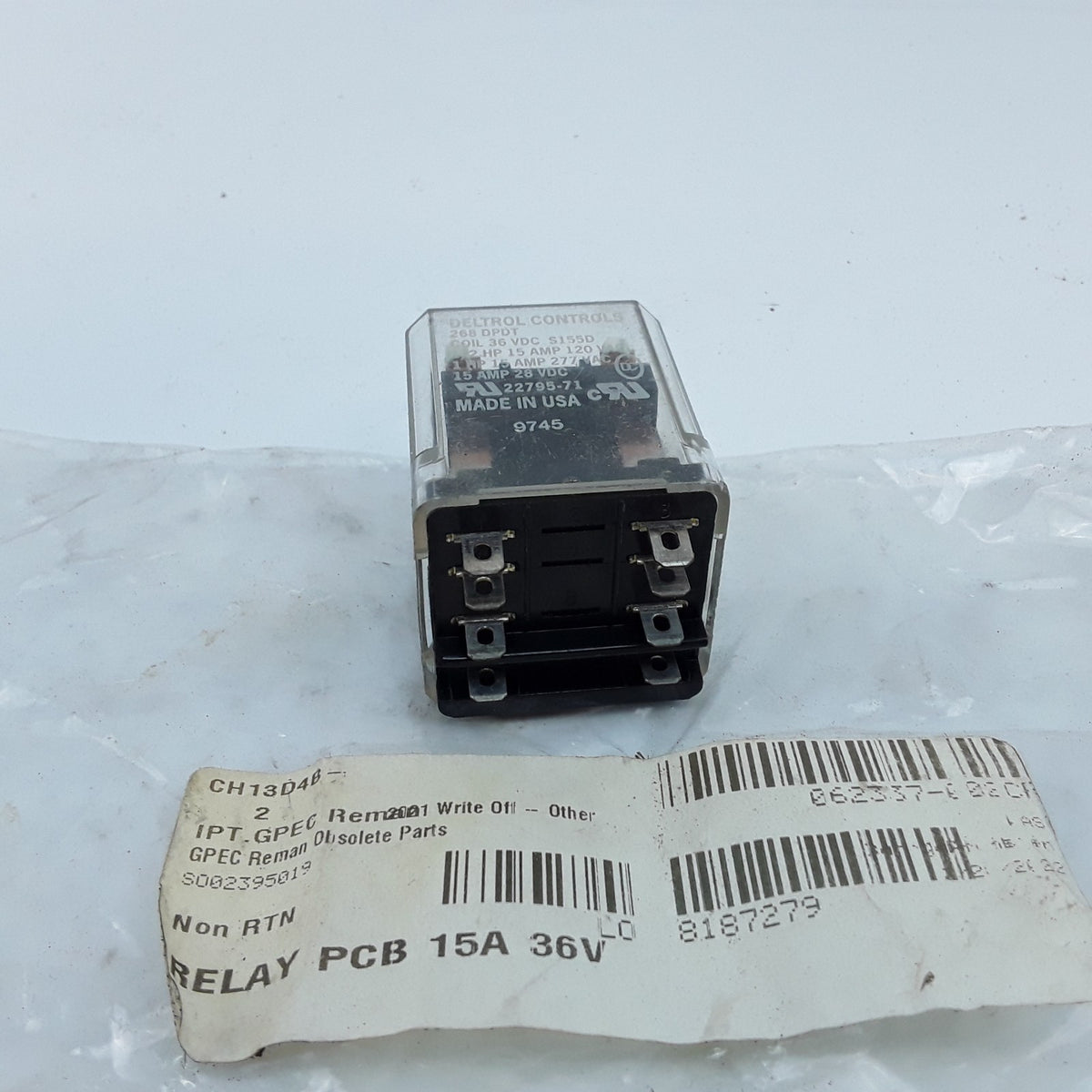 Deltrol Controls 22795-71 Industrial Relay PCB 15A 30V For Forklifts