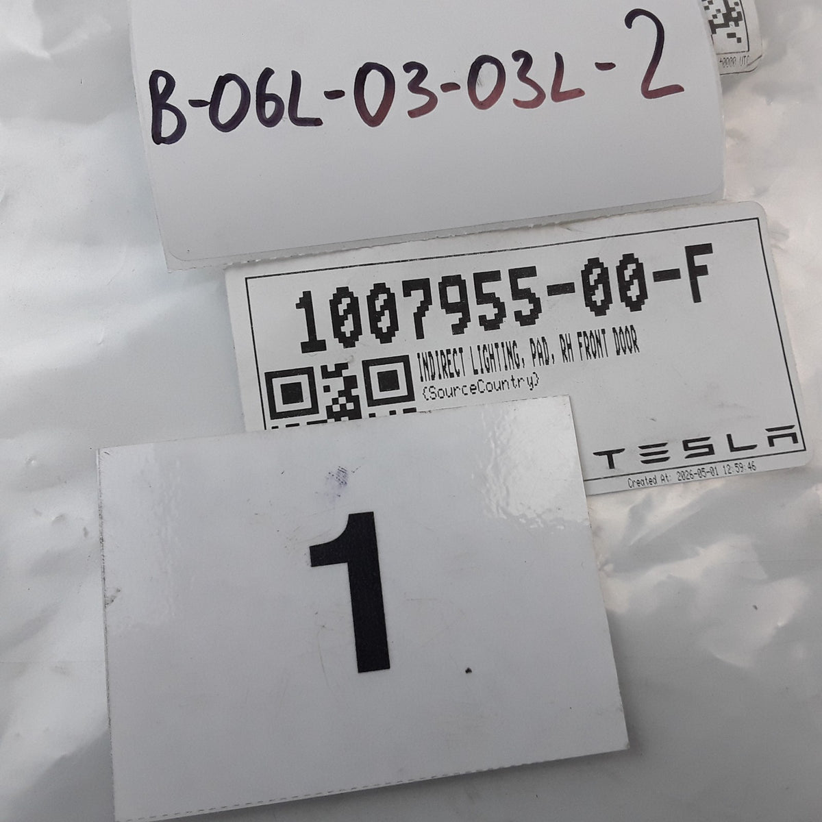 1007955-00-F Right Front Indirect Lighting Pad For Tesla Model S 2012-2021 OEM