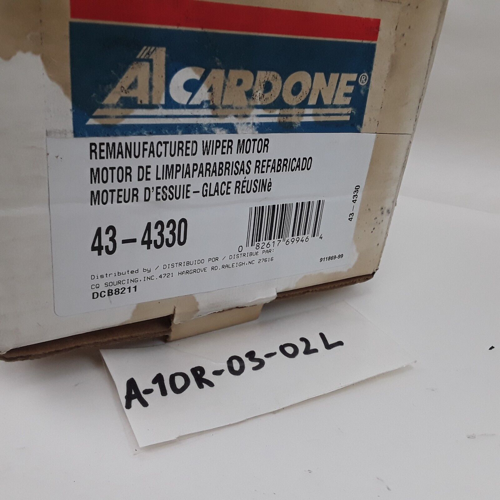 Cardone 43-4330 Windshield Wiper Motor Cast Aluminum For Nissan Quest 2004-2009