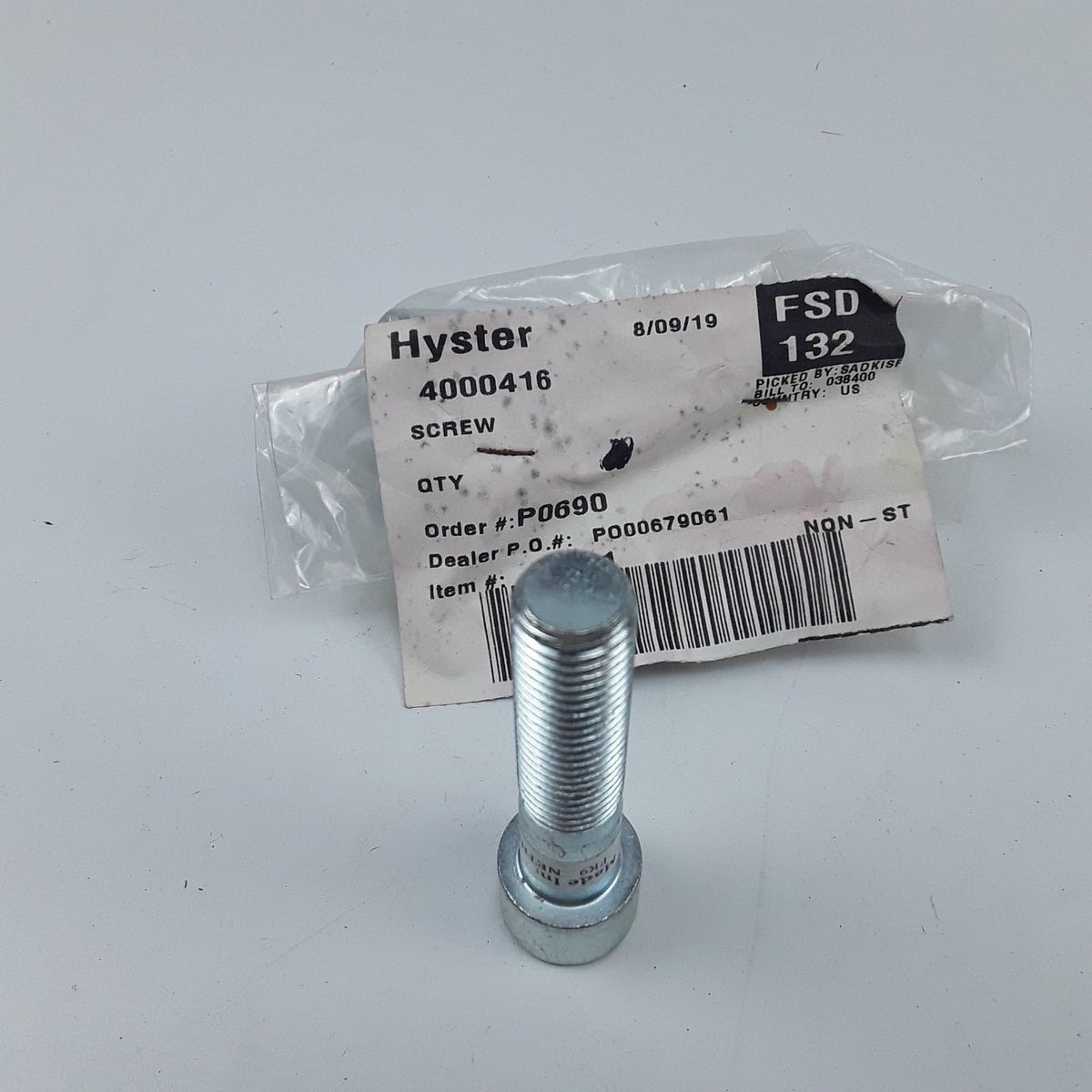 Screw Assembly Fits Forklift H8.0FT9, H9.0FT, H8.0FT, F190FT, H175FT36, H170FT
