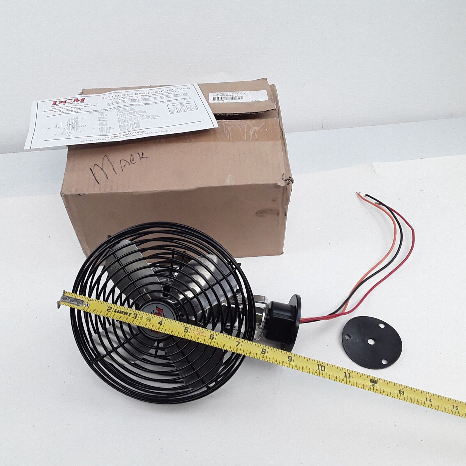 12V Dash Fan W/Harness for Mack Truck GU LEU MRU CH612 CH613 MR688P MR688S 1999