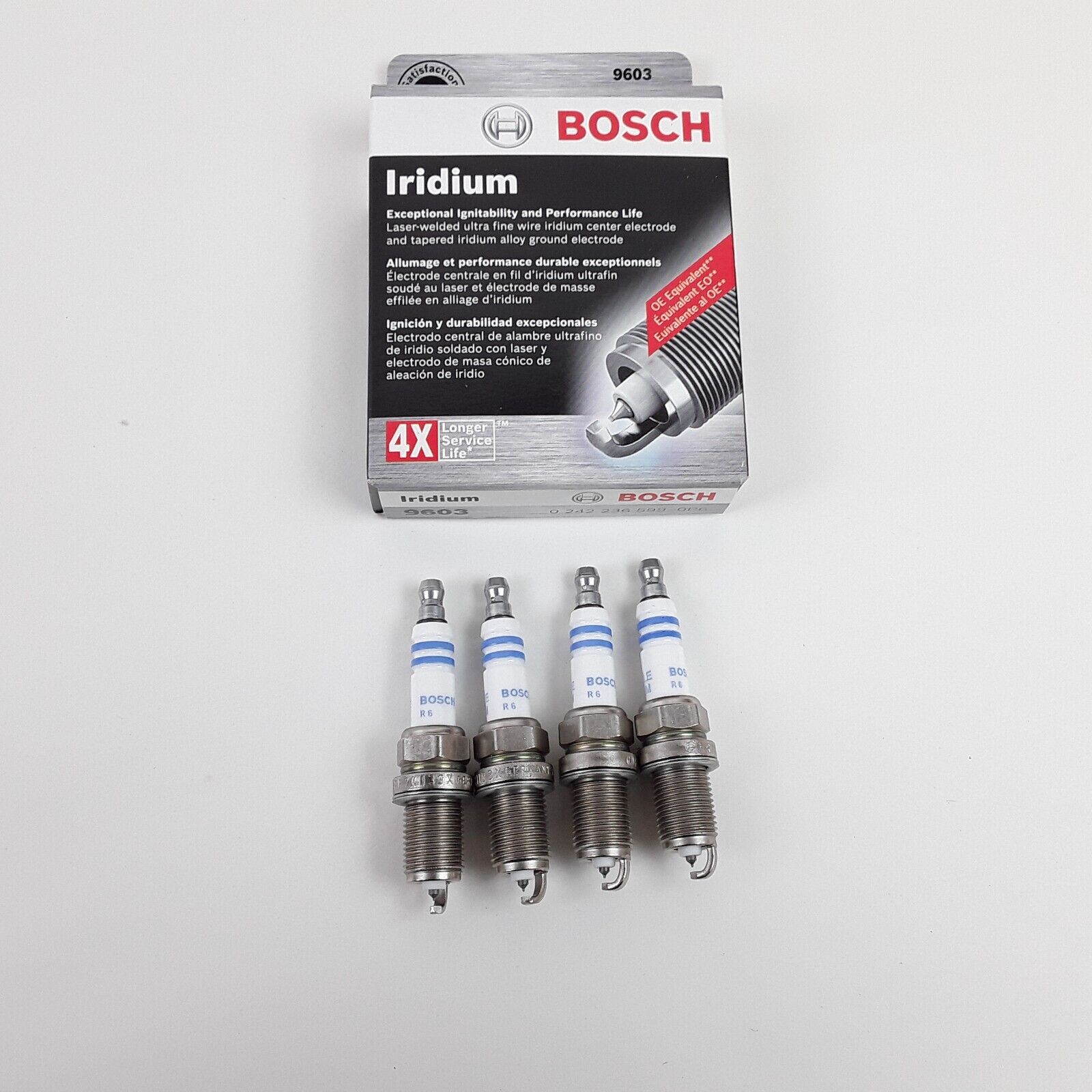 Set of 4 Bosch 9603 FR7KII33X Spark Plugs For Acura, Honda, Lexus, Toyota &More