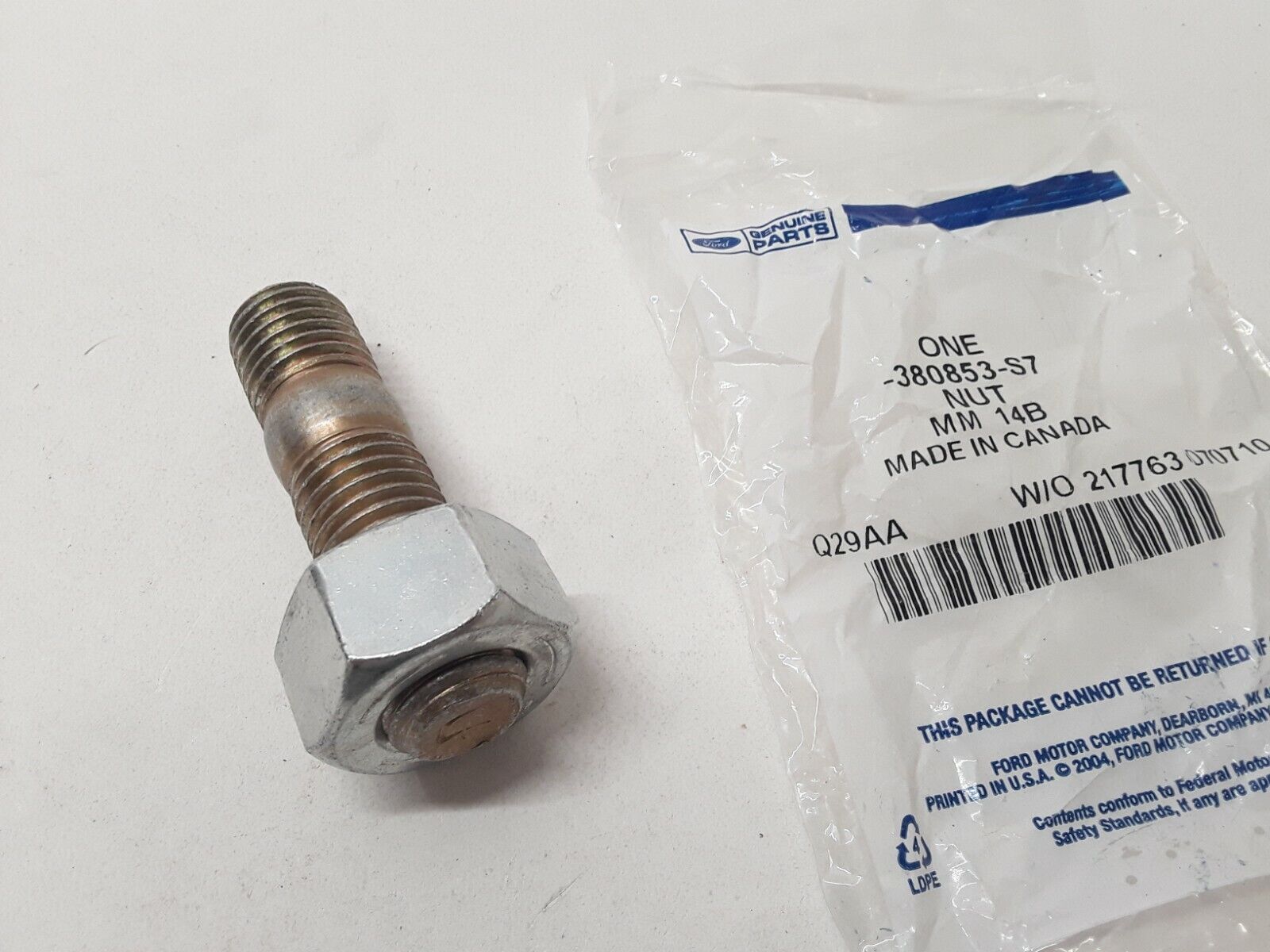 Genuine OEM Ford 380853-S7 3/4-10 Hex Nut WITH Stud FAST FREE SHIPPING - HotCarParts