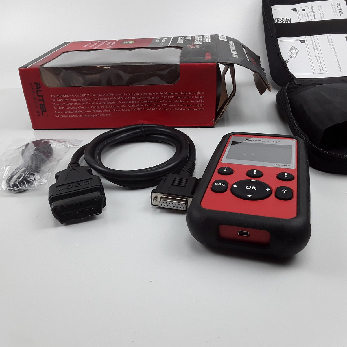 Autel AutoLink AL609P ABS/SRS Code Reader OBD II Full Functions Data Printing