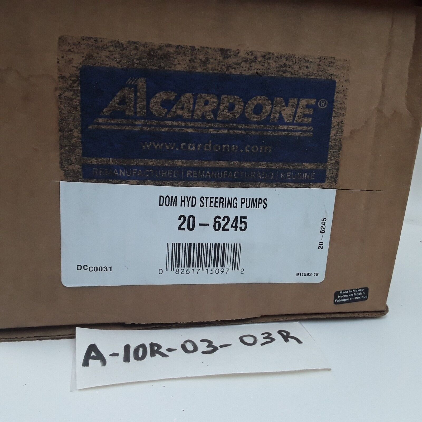 Cardone 20-6245 Power Steering Pump Aluminum For Lincoln Mercury Ford 1979-1989