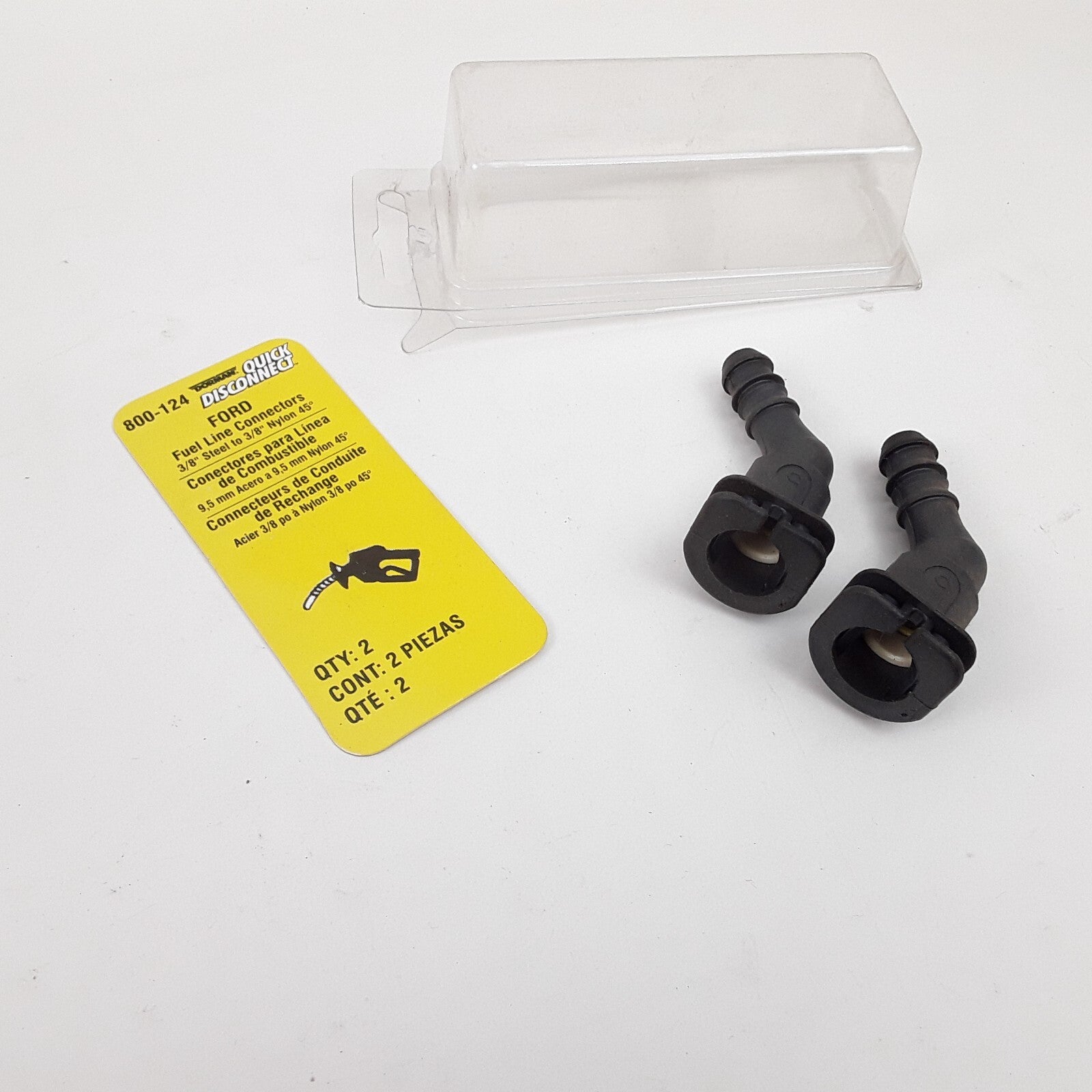 Fuel Line Retaining Clip 3/8 In. Steel To 3/8 In. Nylon With 45 Degree Bend