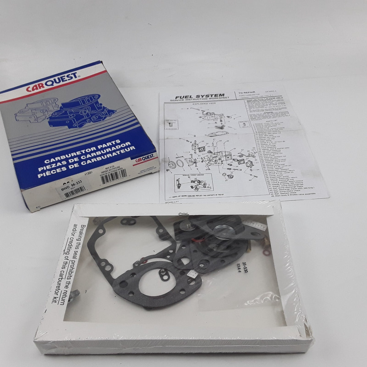 Carburetor Repair Kit Fits Ford Torino Falcon Mercury Villager Capri 1963-1969