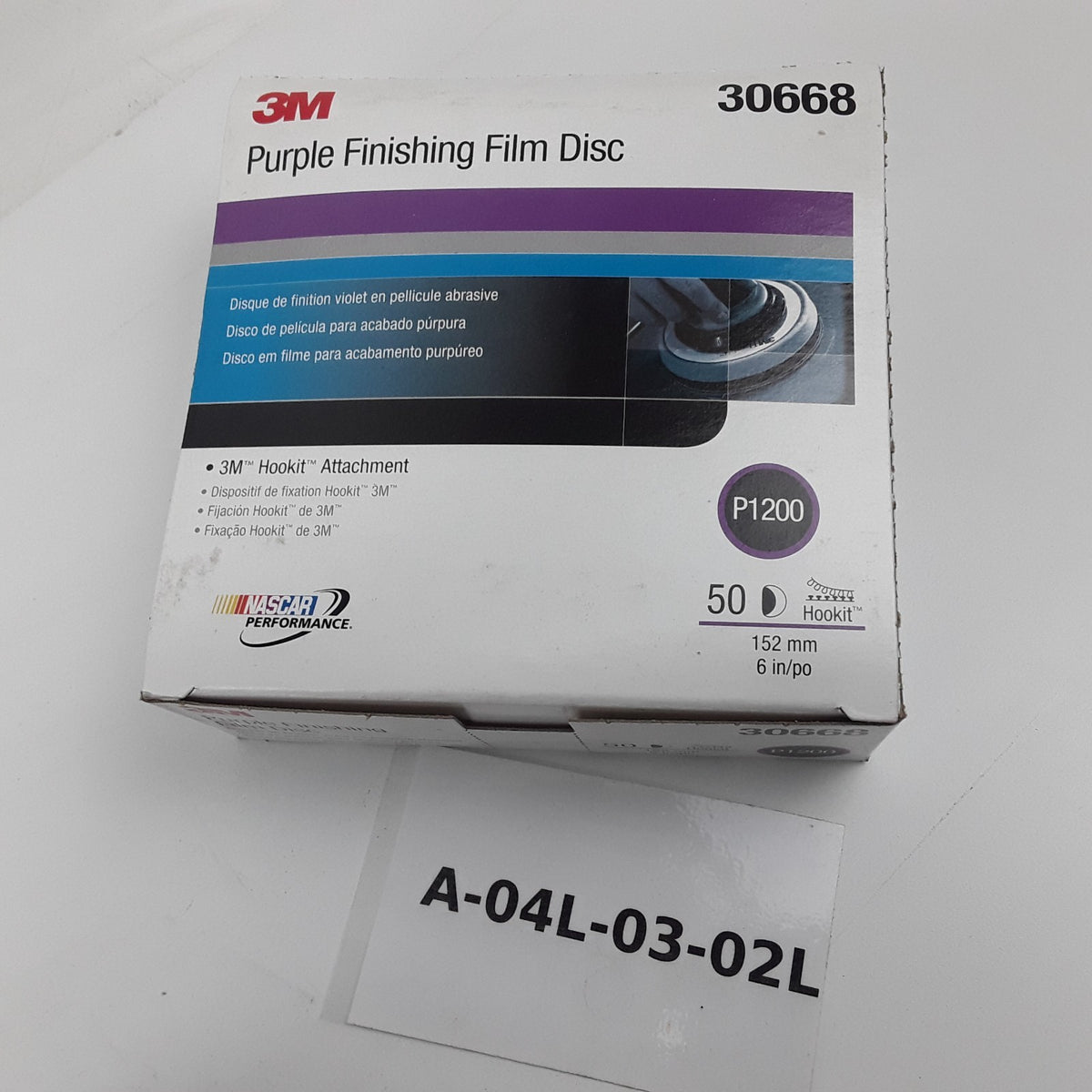 3M 30668 Purple Finishing Film Abrasive Disc 6 in P1200 50 Discs Per Carton