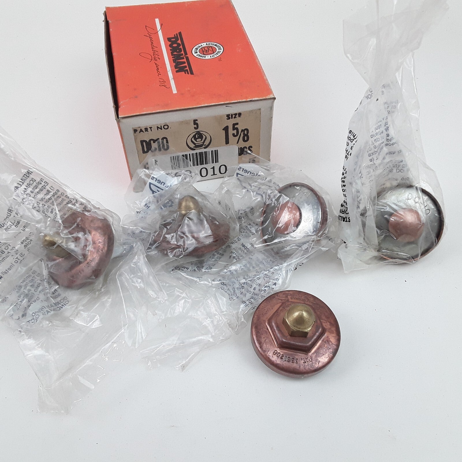 Set of 5 Expansion Plug Quick Seal Copper 1-5/8 In Fits Chrysler Dodge Plymouth