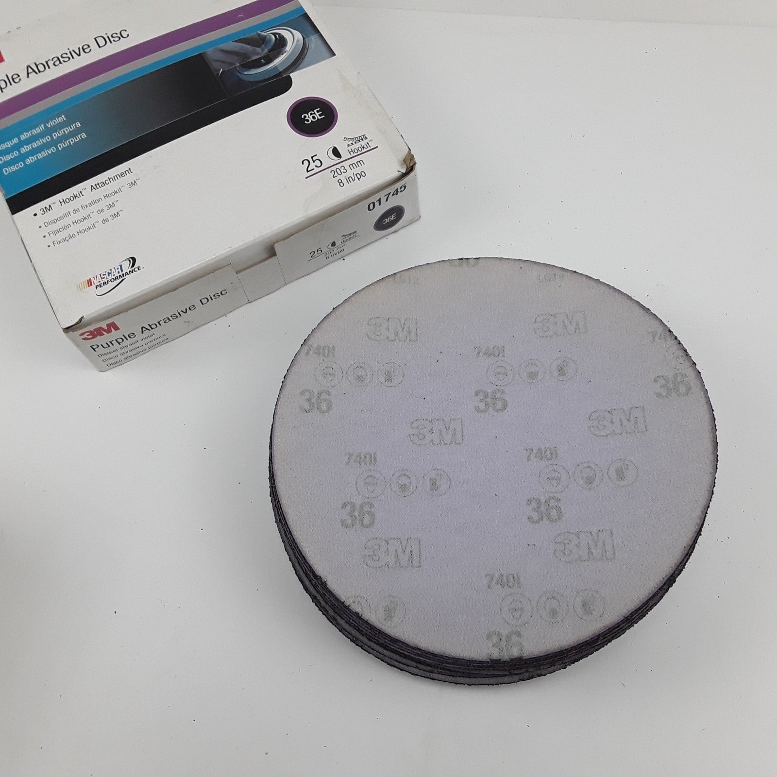 3M Hookit 051144-01745 381C N 36 Type C Abrasive Discs, Grade 16, 7" x 7/8"