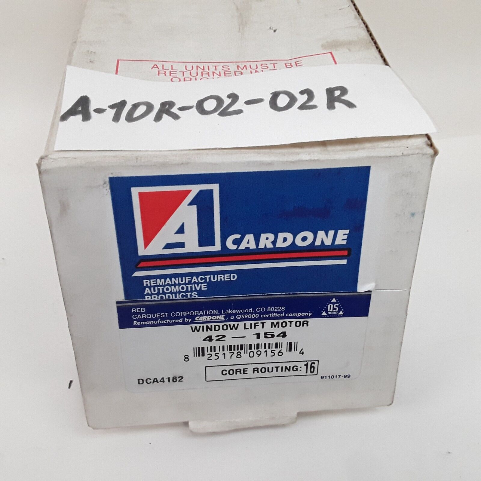 Cardone 42-154 Power Window Motor 4 Door Reman For Pontiac Grand Prix 1997-2003