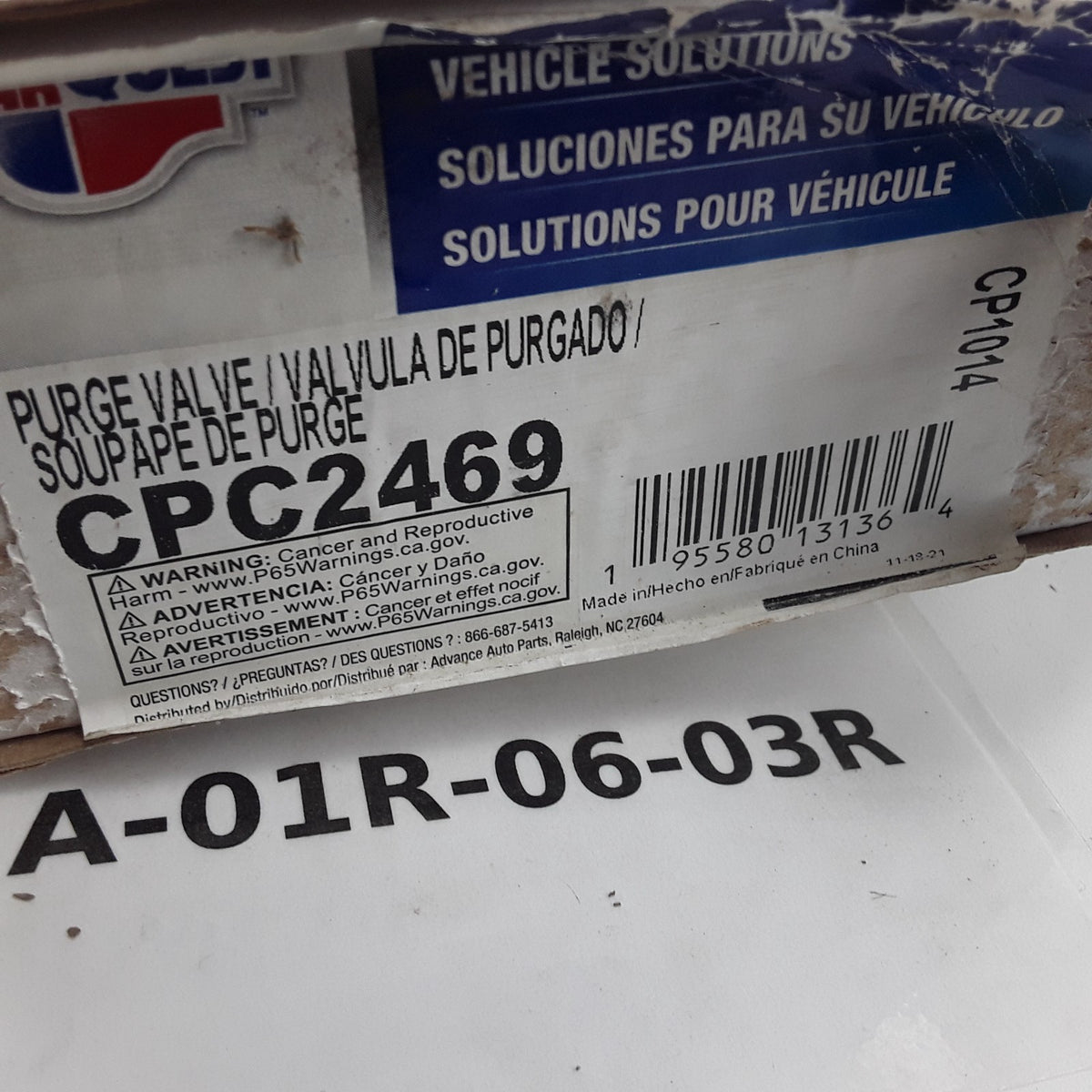 Carquest CPC2469 Canister Purge Solenoid Valve Fits Mazda 3 (2007 2008 2009)