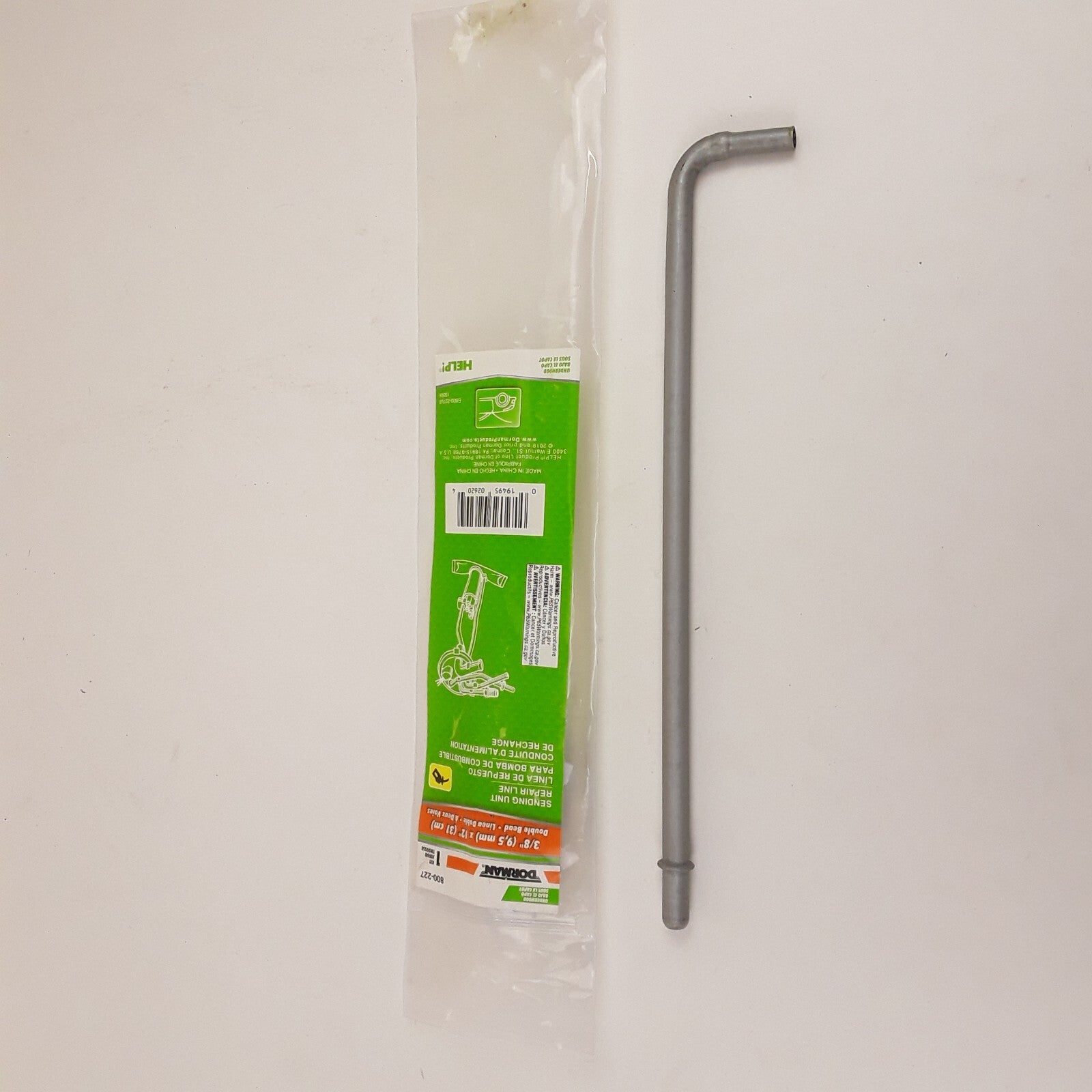 Dorman 800-227 Fuel Repair Line 3/8in. x 12in. Double Bead Line 90 Degree End