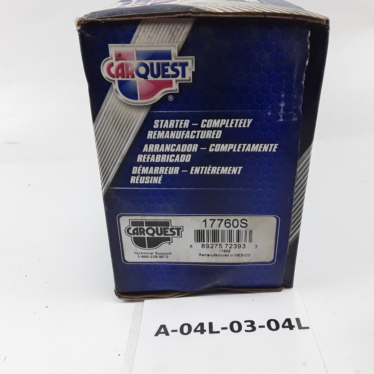 Carquest 17760S Starter Motor For Chevrolet Saturn 2000 2001 2002 2003 2004 2005
