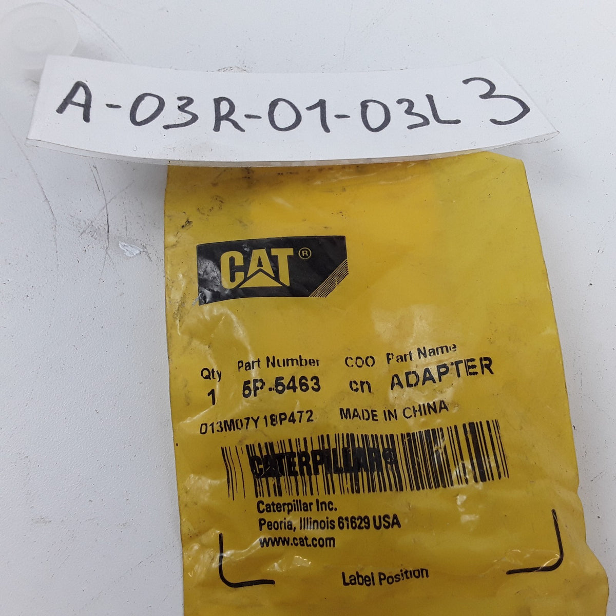 Cat 5P-5463 22 mm Long Straight Adapter (NPSM to NPTF) For Chassis Arrangement