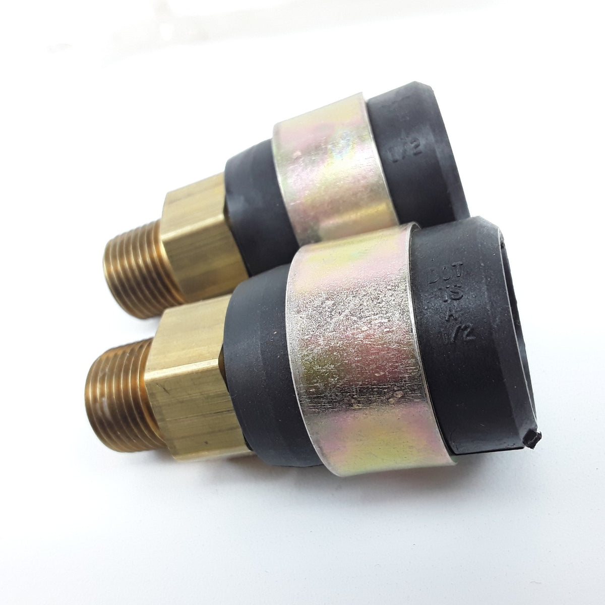 90905 Brass Air Brake Hose End Fitting For 1/2" ID Hose with 3/8" NPTF Threads