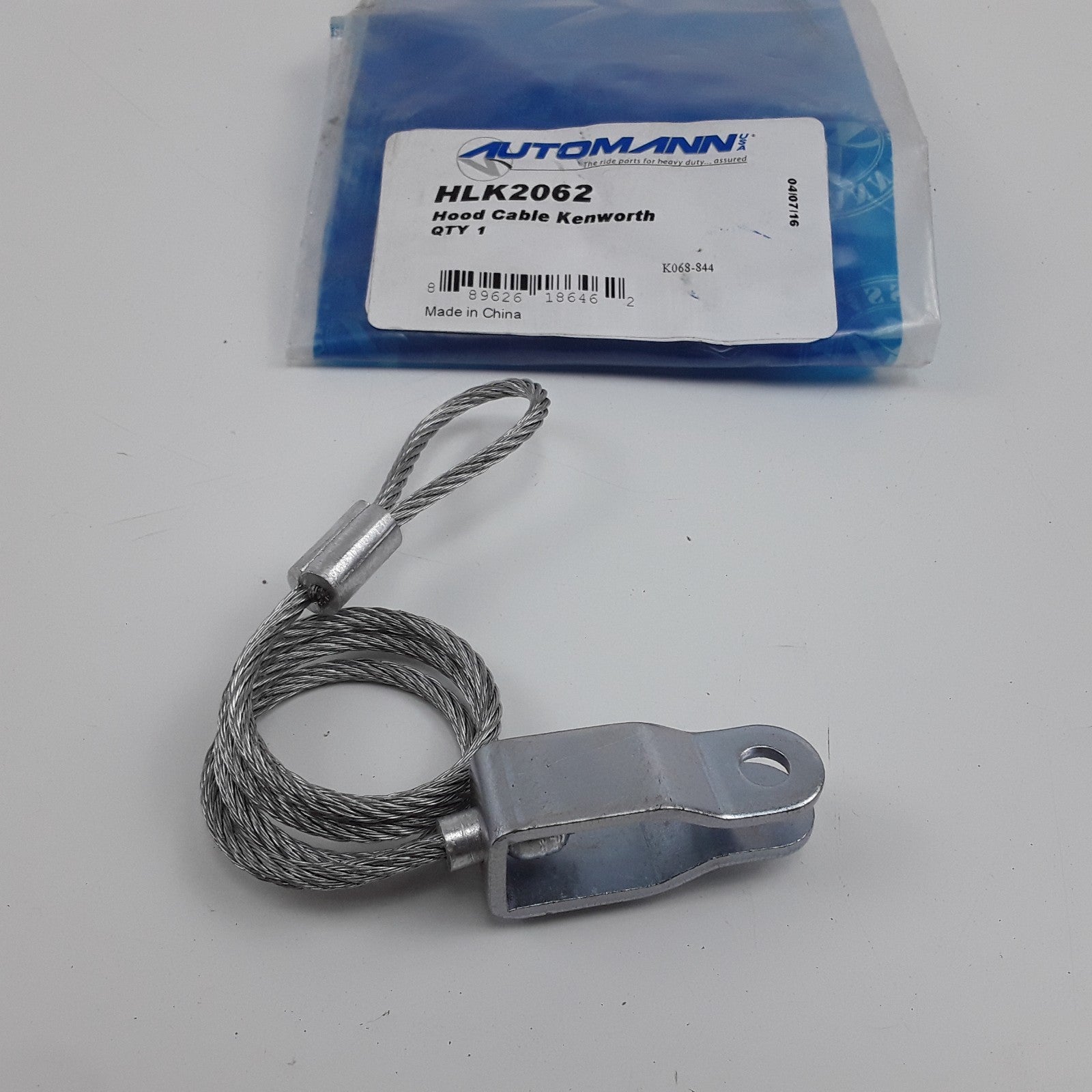 Automann HLK2062 Hood Cable Assembly Heavy Duty 18.800” Length For Kenworth