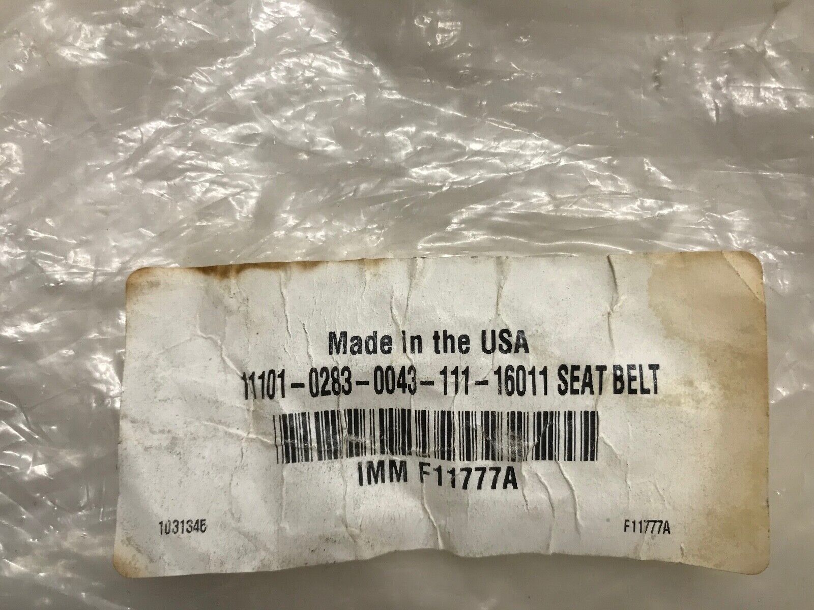 GENUINE IMMI F11777A SEAT BELT 11101-0283-0043-111-16011 IMM F11777A 1031345 - HotCarParts