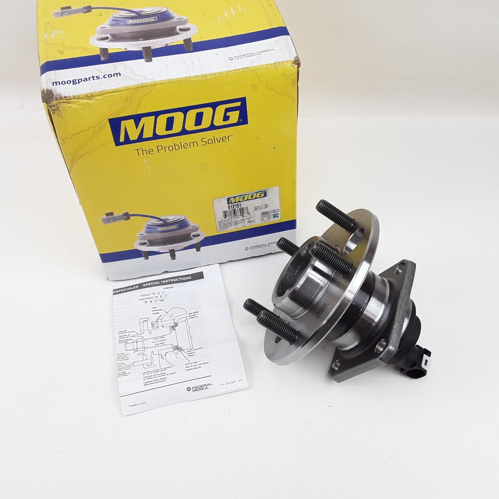 MOOG 512151 Wheel Bearing & Hub Assembly Fits Buick Oldsmobile Chevrolet 1996-03