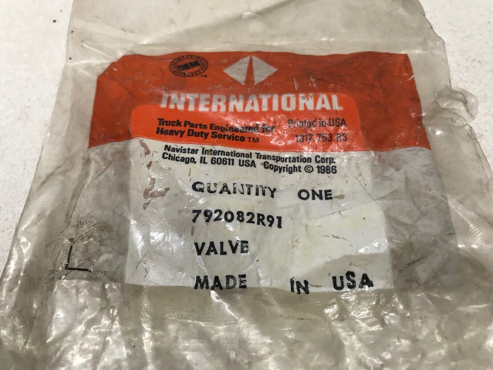 OEM INTERNATIONAL VALVE 792082R91 / Navistar MADE IN USA FAST SHIPPING - HotCarParts