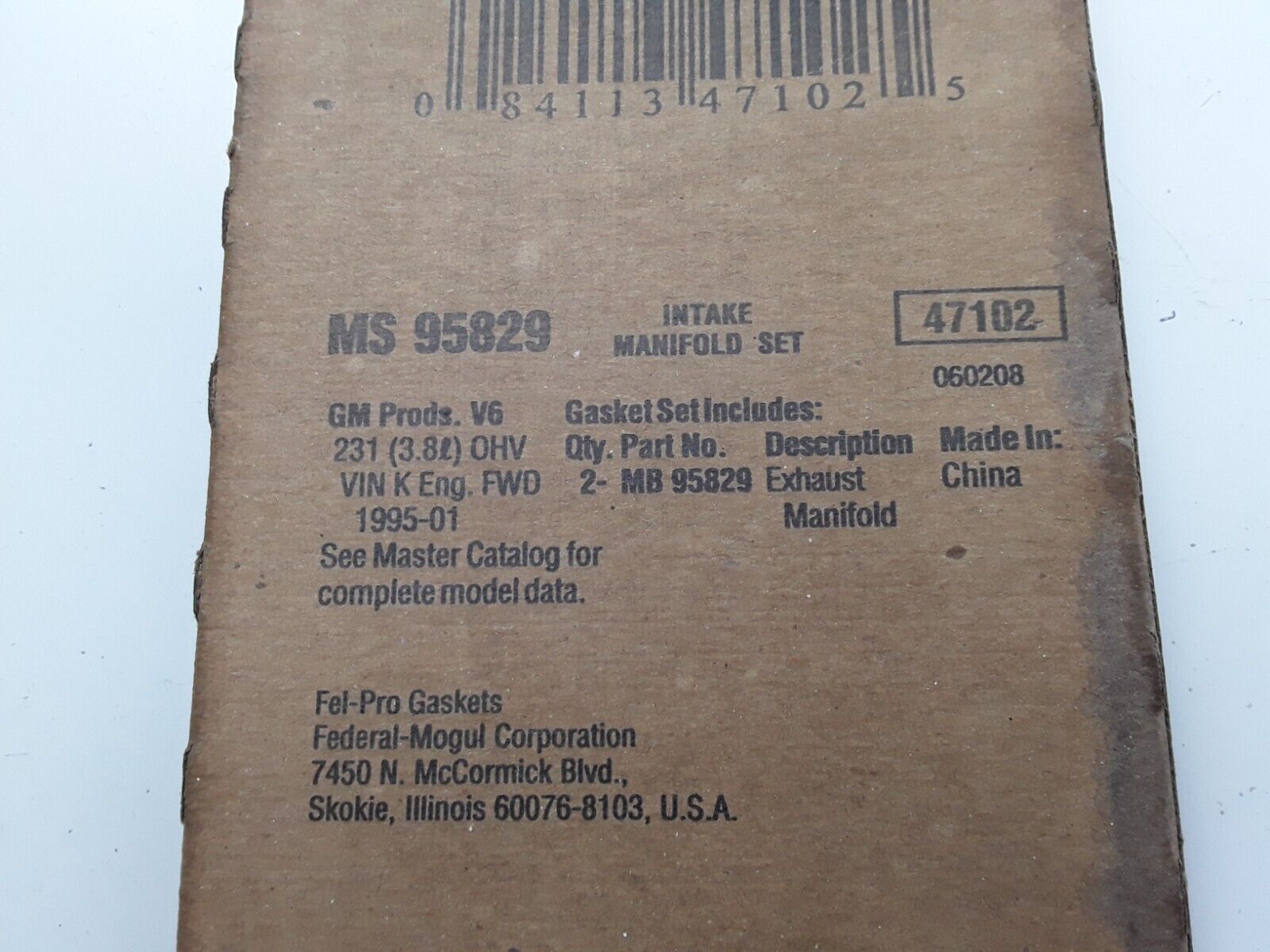 GENUINE Fel-Pro MS 95829 Exhaust Manifold Gasket Set for Buick , Pontiac 3.8L - HotCarParts