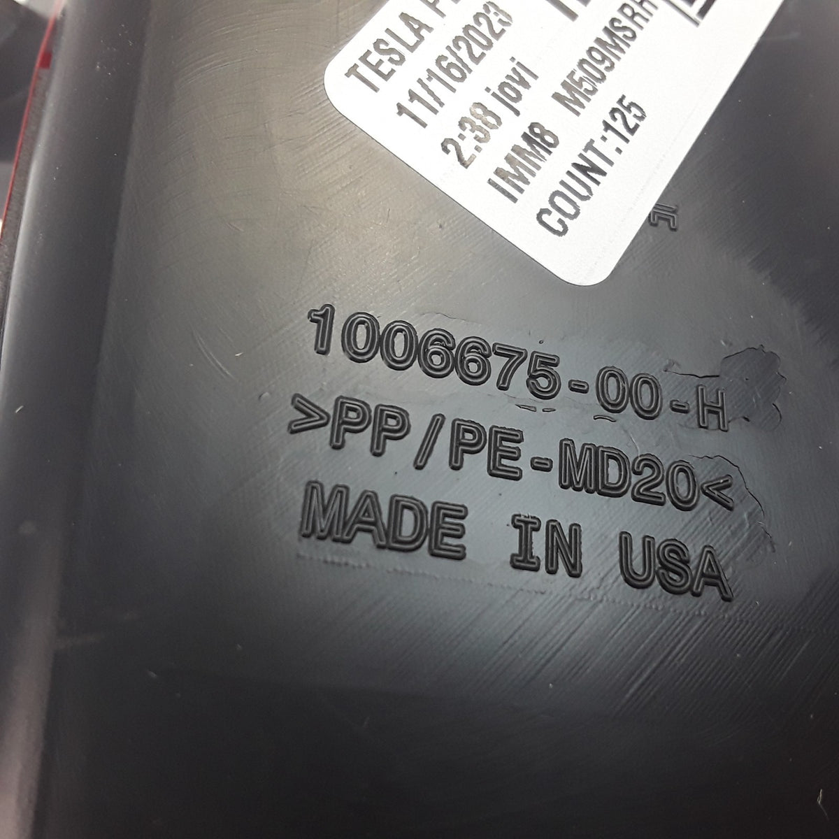 Model S 2012-2021 RH Trunk Liftgate Trough Interior Trim 1021438-00-E OEM