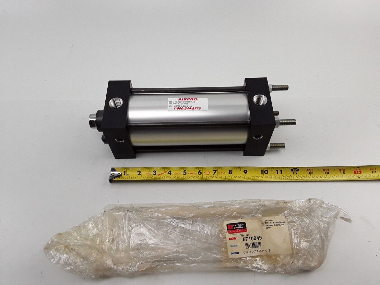 Airpro 250A-1CX325S4B0600-AB 250 PSI Pneumatic Cylinder CYL FLOTATION 5710949 - HotCarParts